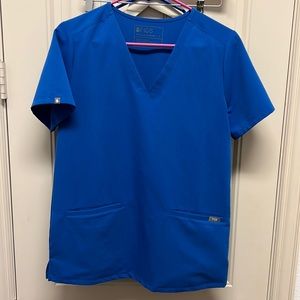 Figs Small royal blue top